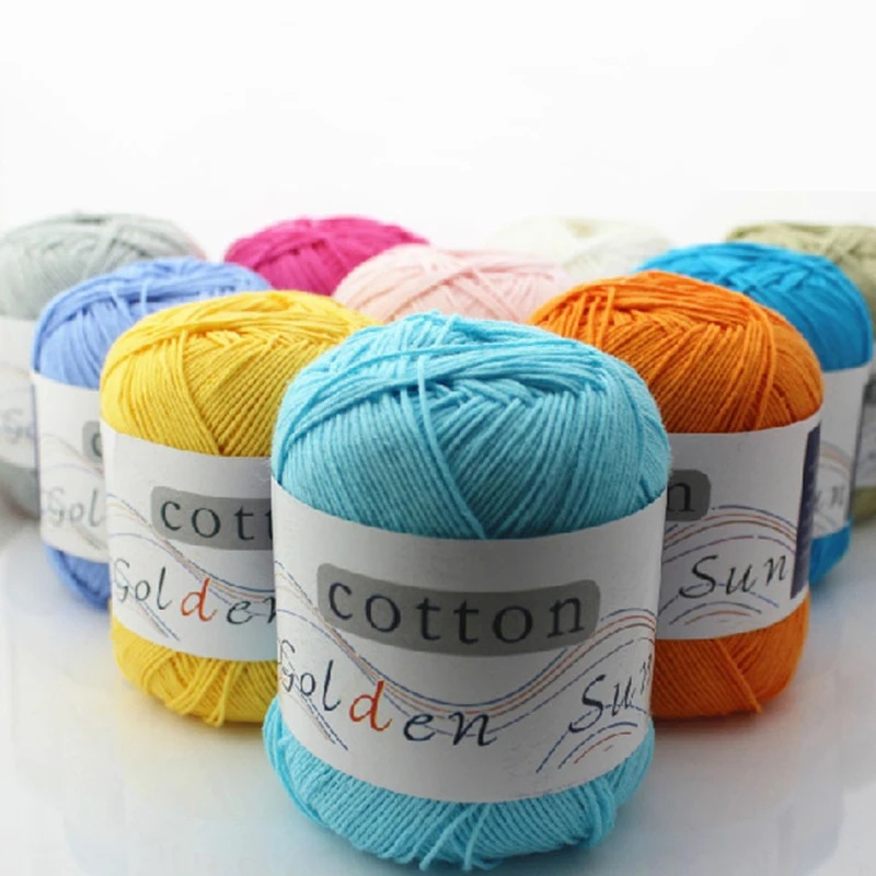

1Roll 100% Cotton Knitting Yarn Crochet Yarn For Knitting Baby Skin-Friendly Soft Smooth Natural Anti-Pilling Supplies
