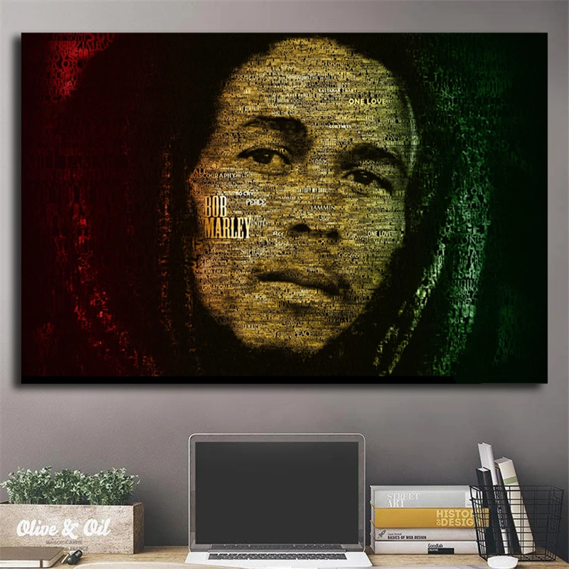 Us 5 64 6 Off Reggae Bob Marley Hd Wallpapers Canvas Painting Print Bedroom Home Decor Modern Wall Art Oil Painting Poster Picture Framework In