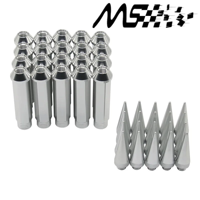 140mm Aluminum Extended Tuner Wheel Lug Nuts With Spike For Wheels Rims