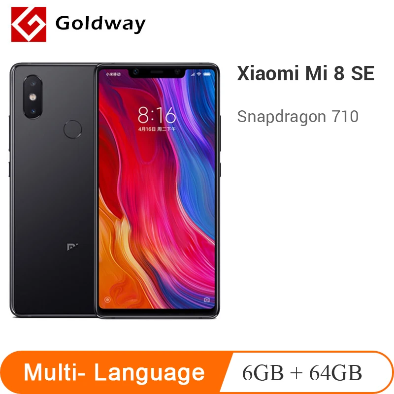 Оригинальный Смартфон Xiaomi Mi 8 SE 6 ГБ 64 Гб 5 88 дюйма 18 7: 9 полный экран Восьмиядерный