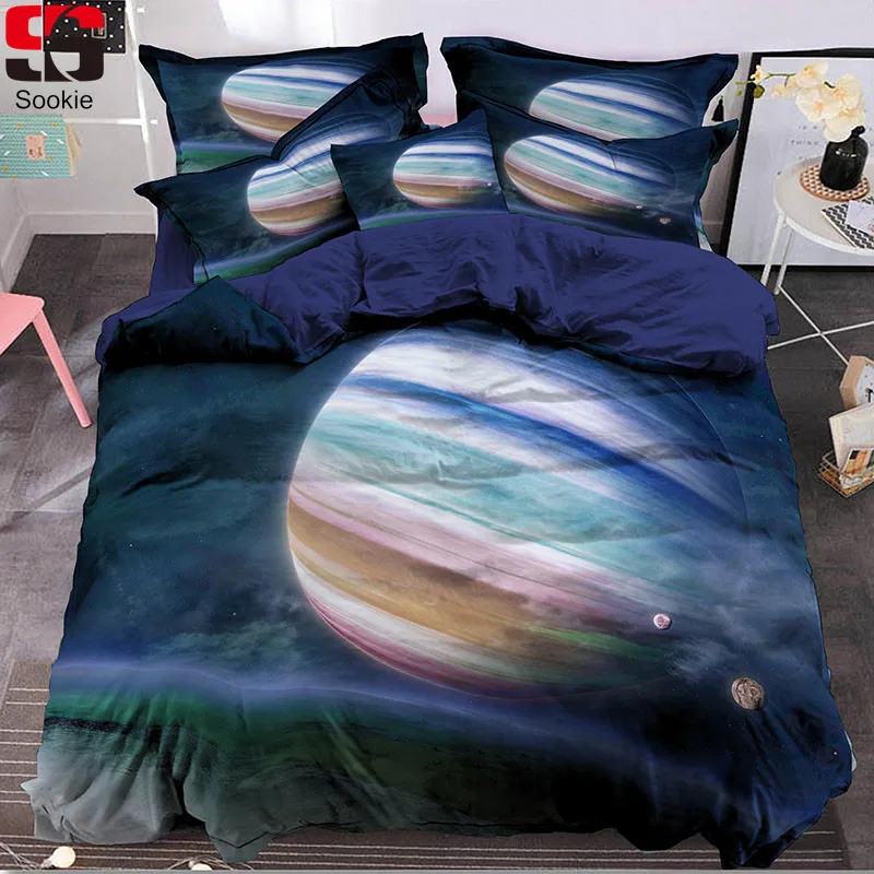 Sookie 3D Bedding Set Galaxy Duvet Covers 3/4pcs King Queen Size
