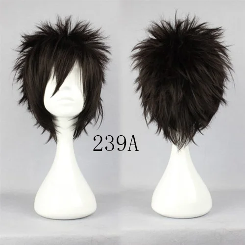 MCOSER 35 см синтетический короткий серый Косплей Костюм парик Высокая температура волокна волос - Цвет: P12/613