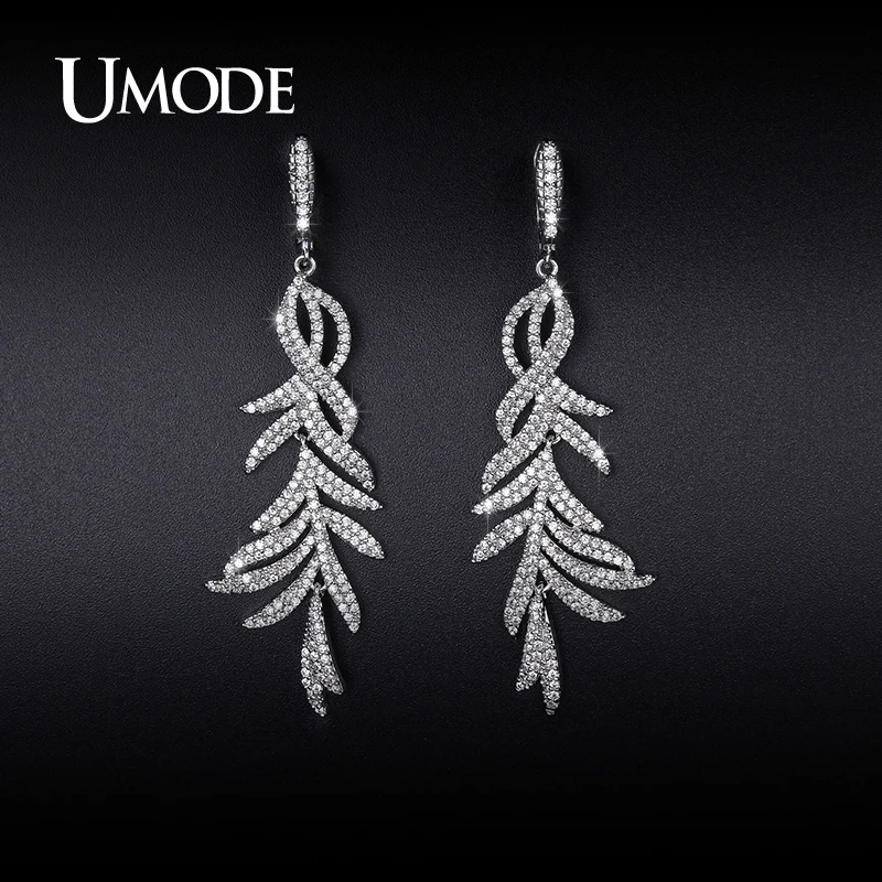 font b UMODE b font Drop font b Earrings b font For Women 2016 Rhodium