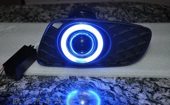

eOsuns CCFL angel eye led daytime running light DRL + halogen Fog Light + Projector Lens for MERCEDES BENZ smart