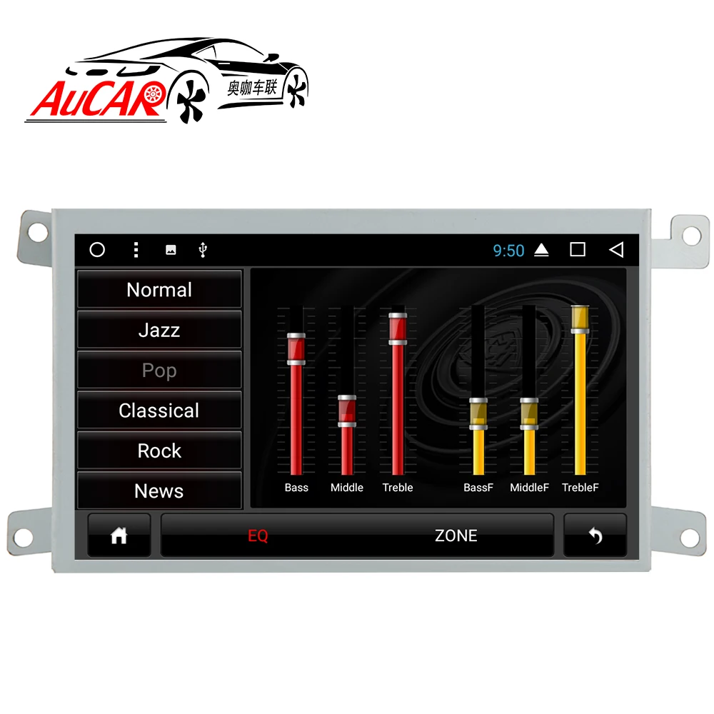 AuCAR Android 6,0 Автомобильный мультимедийный проигрыватель для Audi A6 A6L LHD RHD автомобильный dvd-плеер 2005-четырехъядерный радио с Bluetooth и GPS wifi 4G стерео ips