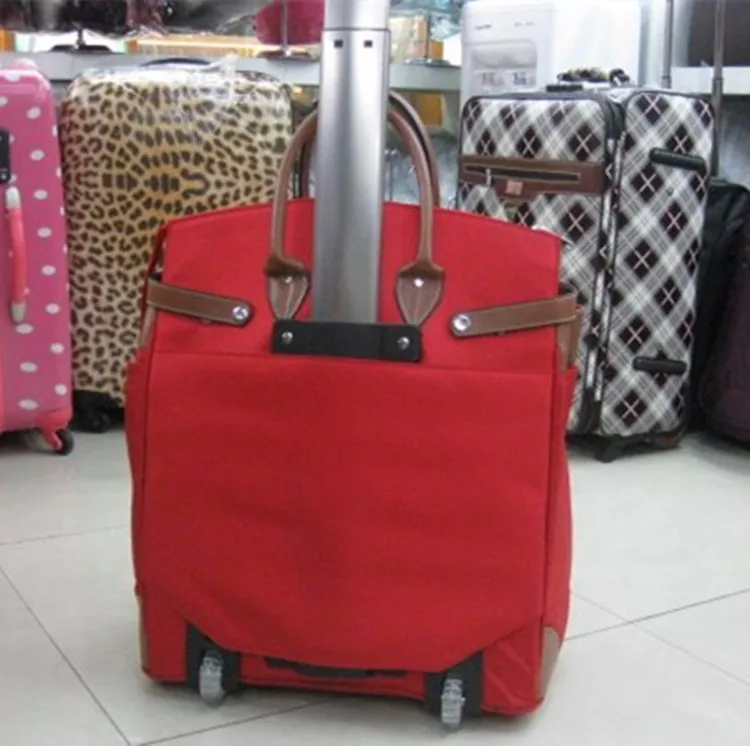 Брендовая сумка для багажа, женская сумка для багажа, сумка для путешествий, сумка на колесиках, 2 колеса, школьная сумка