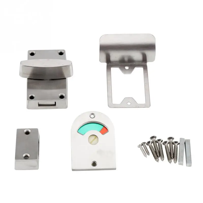 304 Stainless Steel WC Toilet Indicator Door Lock Bathroom Toilet