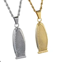 Valily Jewelry Mens Necklace Shaver Pendant Necklace Solid Razor Pendant for Men Stainless Steel Unique Design in Shaving Beard