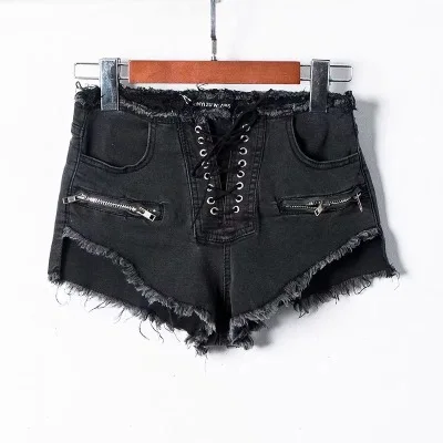 Vintage Tassel Denim Shorts Women Lace up Jeans Cute Shorts Streetwear Casual Party Shorts Female Vintage Tassel Denim Shorts Women Lace up Jeans Cute Shorts Streetwear Casual Party Shorts Female
