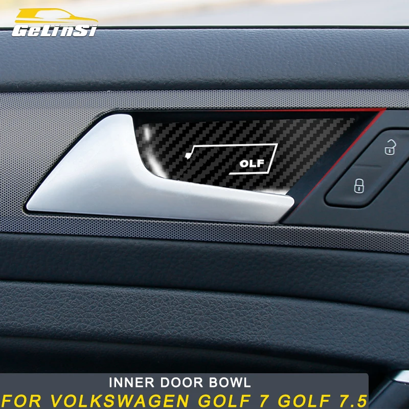 Gelinsi For Volkswagen Golf 7 Golf 7.5 Car Styling Inner Door Bowl Door Wrist Cover Trim Frame Sticker Interior Accessories Gelinsi For Volkswagen Golf 7 Golf 7.5 Car Styling Inner Door Bowl Door Wrist Cover Trim Frame Sticker Interior Accessories