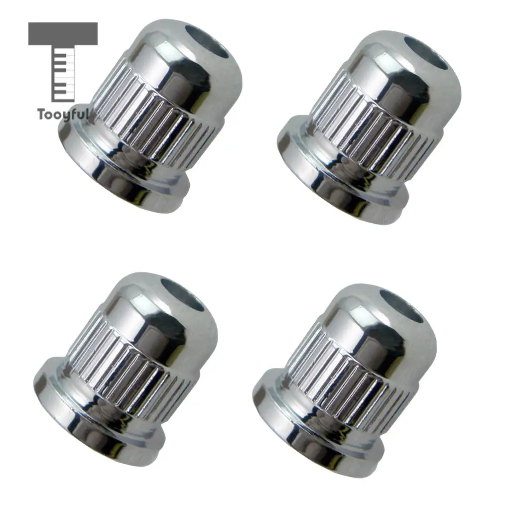 Tooyful 4 Pcs Electric Bass Guitar String Mounting Ferrules Bushing for Thru Body