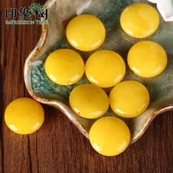 

Flat Shape Spacer Bead Yellow Jad e 16mm 22pcs Natural Coin Shape Gem Stone Spacer Bead Necklace Fit For DIY Jewelry Making 1817