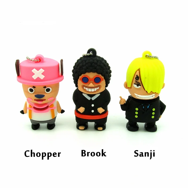 

Cute Sanji Chopper Brook usb flash drive disk One piece memoria stick pendrive Pen drive personalizado gift 4gb 8gb 16gb 32gb