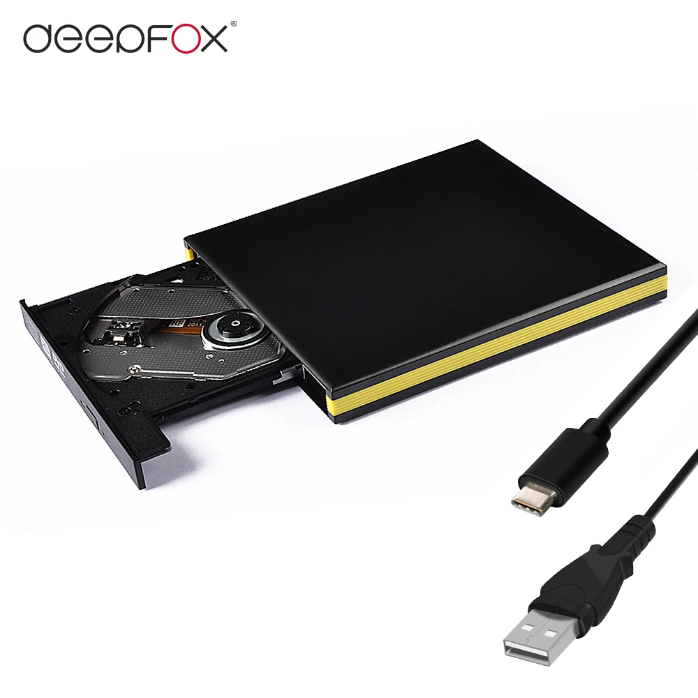 Deepfox USB 3.1 Type C External Slim DVD RW/CD RW Burner Recorder