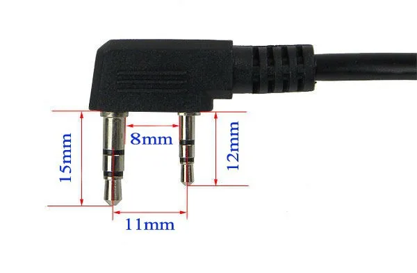 2 булавки PTT микрофон динамик гарнитура для двухканальные рации Baofeng KENWOOD WOUXUN Puxing Quansheng Линтон TYT двухстороннее радио
