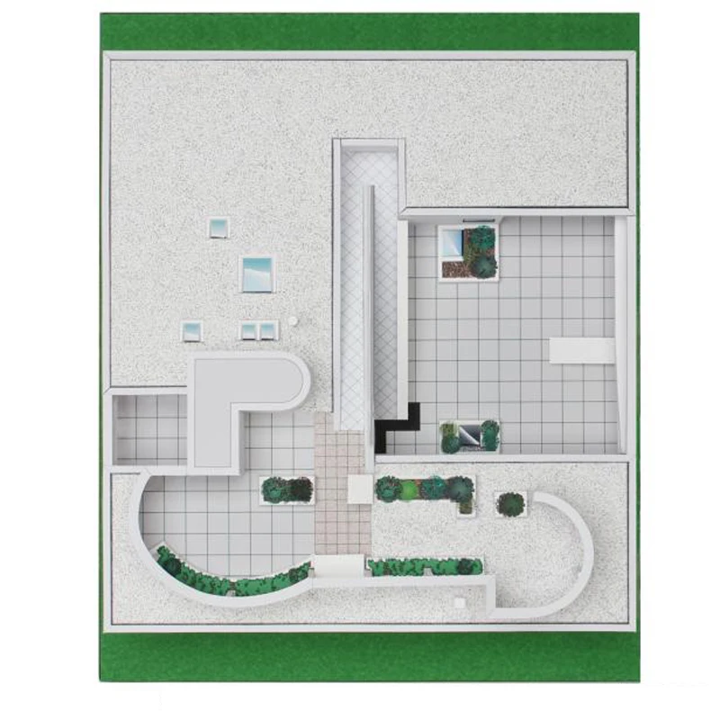 Модель из крафт бумаги Le Corbusier Villa Savoye 3D архитектурное здание сделай сам