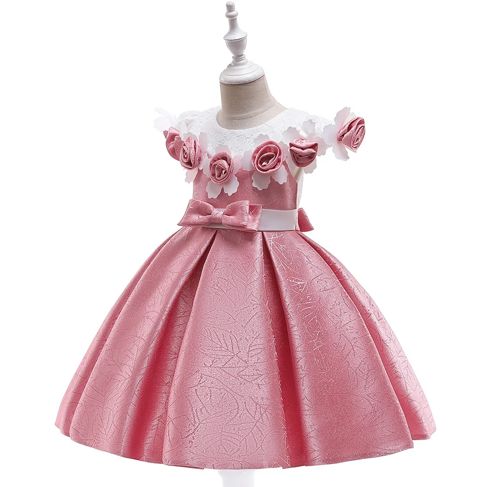 Кружевное детское платье-пачка принцессы для дня рождения; праздничное платье для девочек; розовое детское элегантное платье подружки невесты; Одежда для девочек