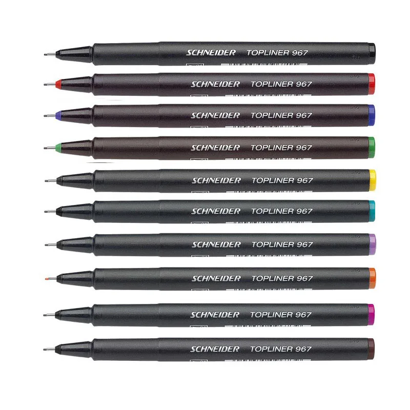 10 шт./компл. Schneider 967 topliner Fineliner цветов тонкая линия ручка ширина линии 0 4 мм |