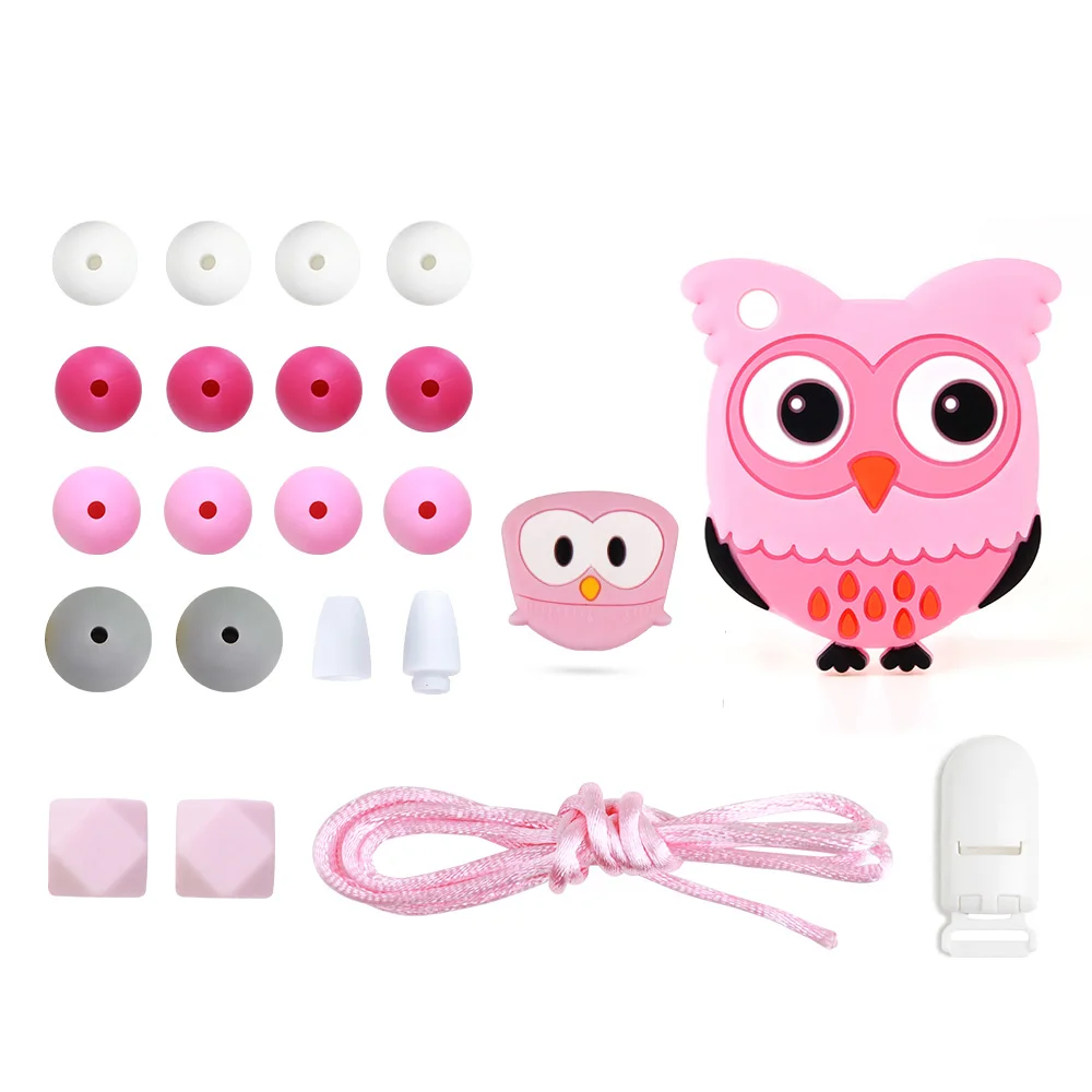 diy6 TYRY. HU Bpa Бесплатно Силиконовый Прорезыватель для зубов для детей DIY, игрушка для зубов, ожерелье, соска, цепь, Товары для детей, набор силиконовых прорезывателей и бусин - Цвет: diy6