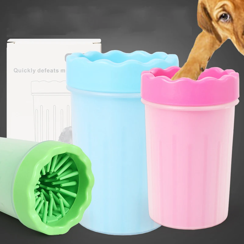 

Pet Cats Dogs Foot Clean Cup Soft Plastic Washing Brush Paw Dogs Cats Cleaning Tool Washer Pet Accessories Dog Dropshipping