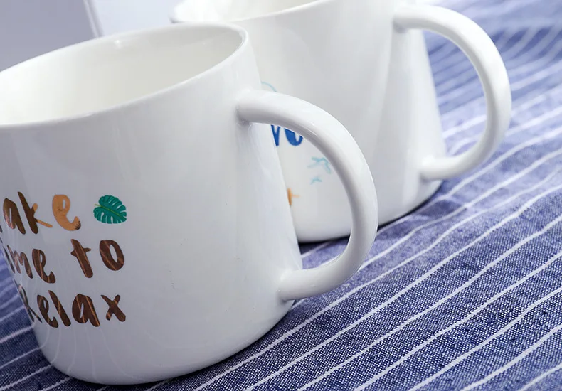 Белая фарфоровая кофейная кружка с надписью I Love You в скандинавском стиле, керамическая чашка для кофе, чая, молока, подарок