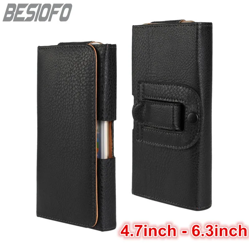 

With Belt Clip Waist Pouch Horizontal Phone Case Holster Bag Leather Cover For Asus Zenfone 2 3 5 5z 2018 500kl Max 4 Pro Plus