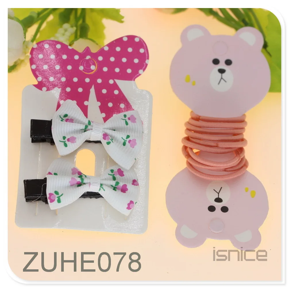

Popular Girls 2 Hair Clips +10 Hair Bands Popular Set hair accessories gum for hair accessoire cheveux tie elastic kids Ornament