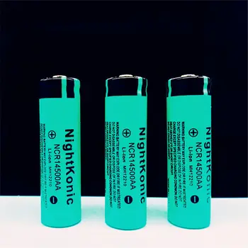 

Original High Quality Nightkonic 6 PCS/LOT 14500 Battery 3.7V voltage Li-ion Rechargeable Battery