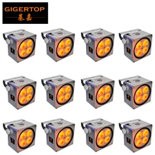 12 X батарея беспроводный светодиодный сценический светильник Uplighting 4x18 Вт диджей, мигающий свет RGBWA УФ беспроводные светильники dmx с направлением света снизу вверх свадьбы