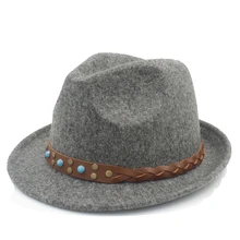 Унисекс, структурная шерстяная шляпа Fedora для женщин и мужчин, Трилби Хомбург, шляпка для церкви, Элегантная Леди, папа, Дерби, Клош, боатер, джаз, шапки