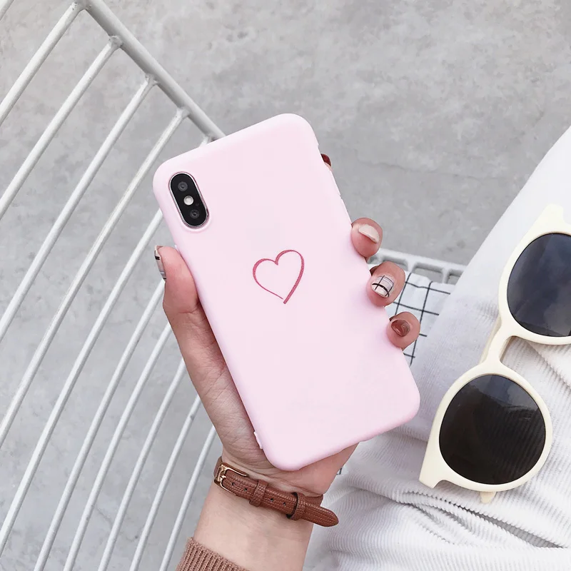Для Samsung C5 C7 C9 Pro C8 прекрасный «любящее сердце» Обложка для Samsung Galaxy A3 A5 A7 A9 A6 A8 плюс Pro чехол - Цвет: Розовый
