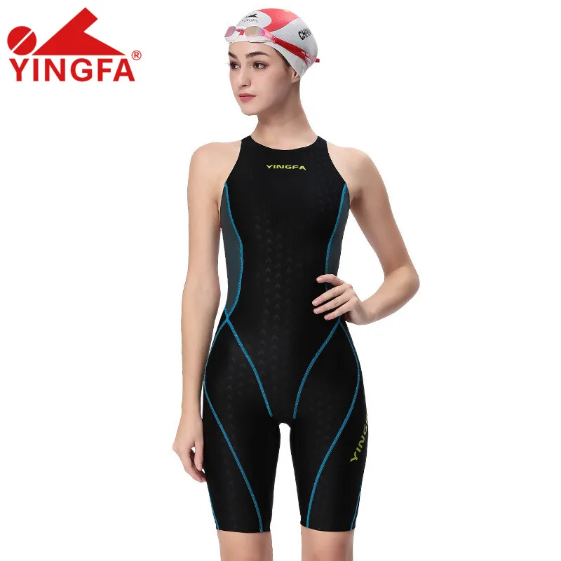 Yingfa 953 Professional women swimsuit one piece sharkskin swimwear racing competition tights girl bathing suit plus size one piece swimsuit women swimsuit