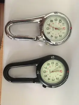 

Wholesale 50pcs Nurse Pocket Watchesr Doctor Medic Relojes Enfermeria belt clip backpackers hikers and campers glow