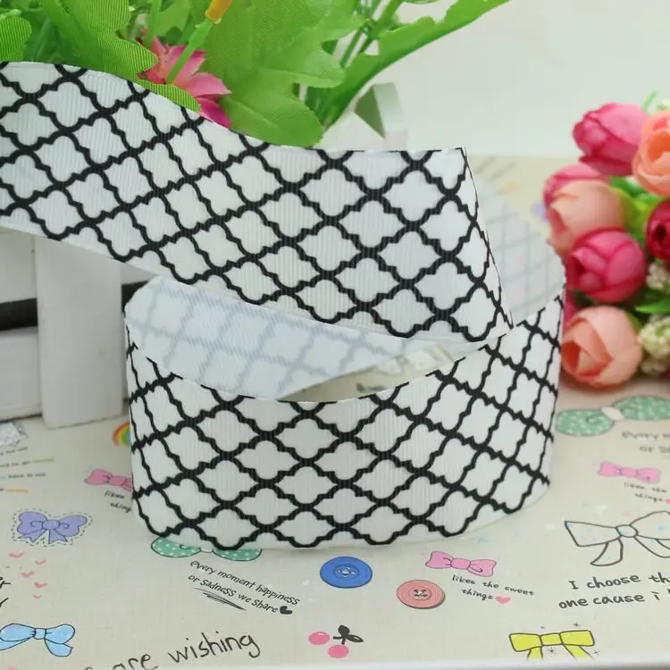 

1.5inch Free Shipping QUATREFOIL Printed Grosgrain Ribbon Material Party Decoration Diy Wholesale OEM 38mm P2513