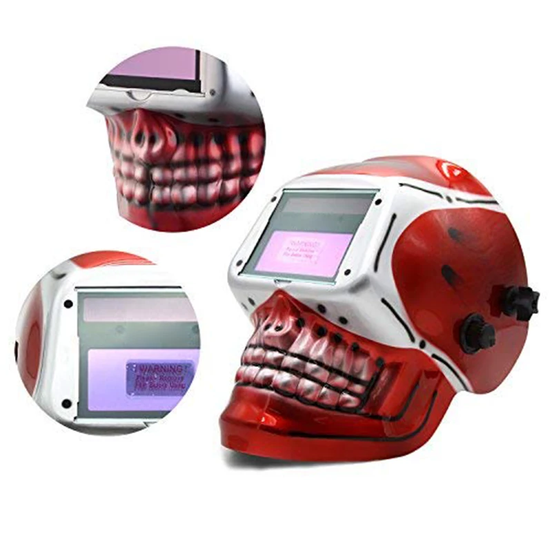 

Solar Auto Welding Mask /Welding Helmet/Welder Cap/Goggle Face Mask for Tig Mig Mma Mag Welding Equipment( Red Skull )