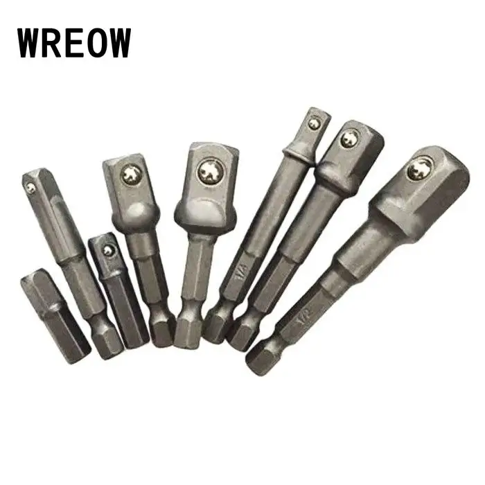 8PCS Hex Shank Drive Power Drill Electric Screwdriver Socket Adapter