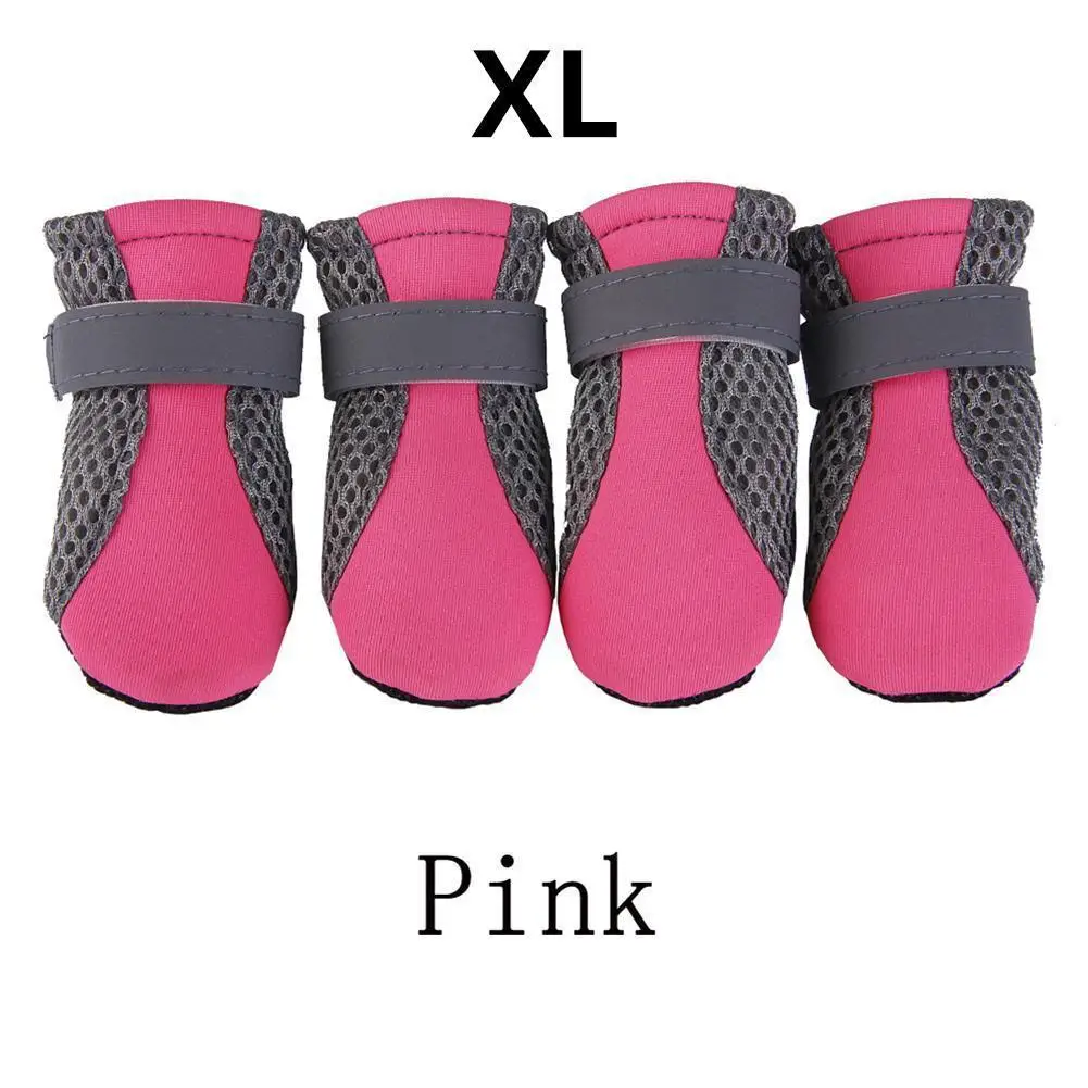 Anti-slip Pet Dogs Winter Shoes Rain Snow Waterproof Booties Socks Pet Boots Paw Protector Anti Skid Shoes for Dogs Chihuahua - Цвет: red