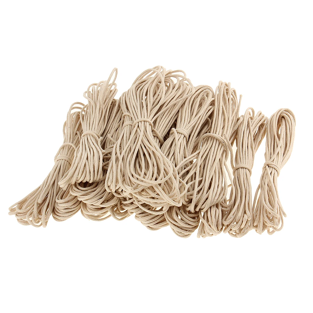 16 Bundles of 5 Meters Jewellery Making Cord DIY Waxed Wires Teether 2mm Thickness