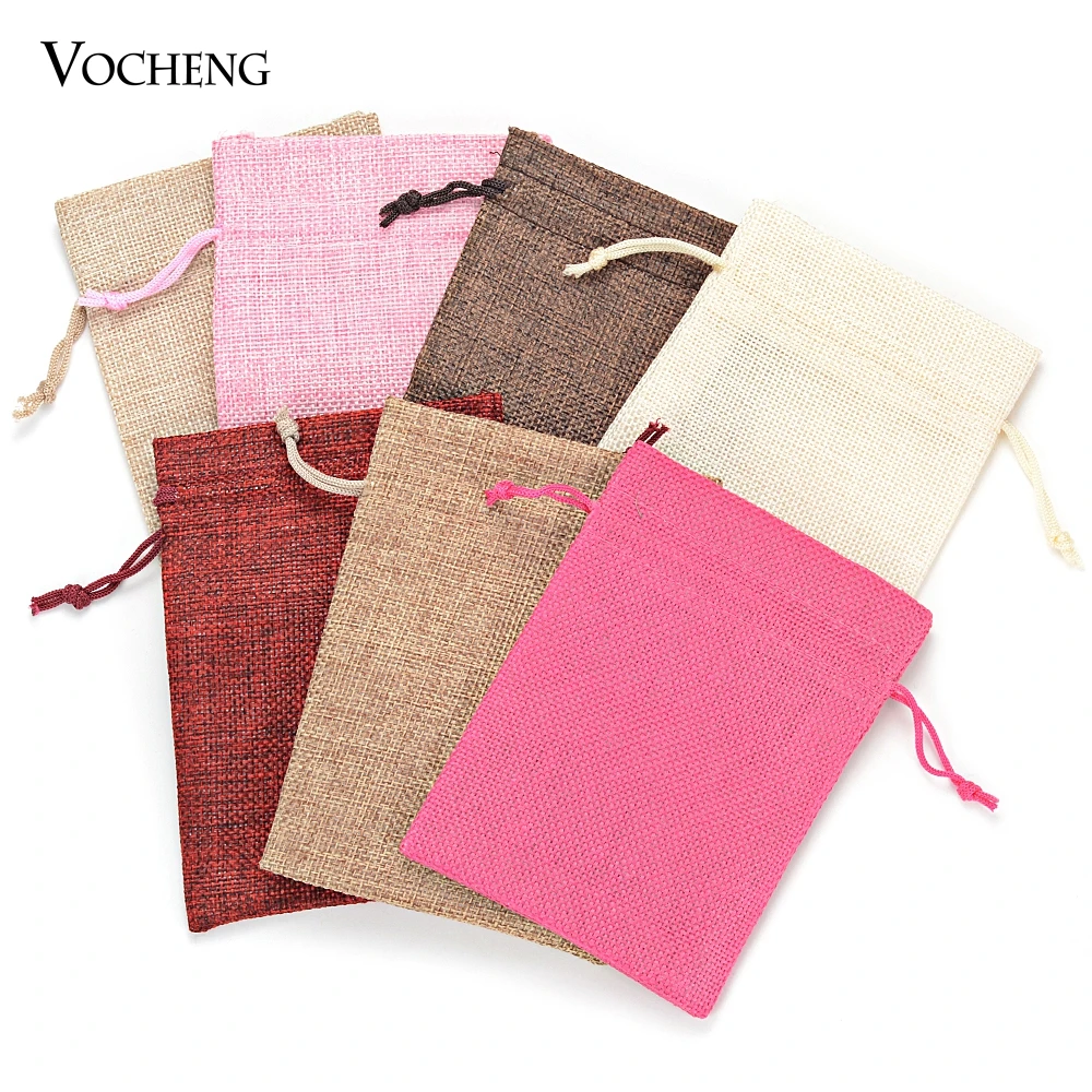 

50pcs/lot High Quality Linen Packing Bag Pouches 6 colors 4 Sizes for Jewelry Gift NN-659