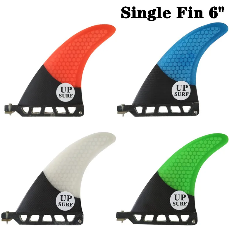 

Single Fin 6" Longboard Surf Fin Red color Fin Surfboard Fin Green/Blue/Red/White