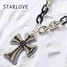 Necklaces & Pendants Crystal Cross Pendant for women Fashion black Color Maxi Steampunk Collares Vintage Statement Necklace цена Necklaces & Pendants Crystal Cross Pendant for women Fashion black Color Maxi Steampunk Collares Vintage Statement Necklace цены онлайн