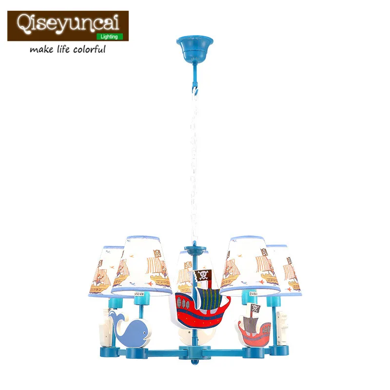 

Qiseyuncai Child room cute cartoon led chandelier girl princess room warm personality creative bedroom lighting