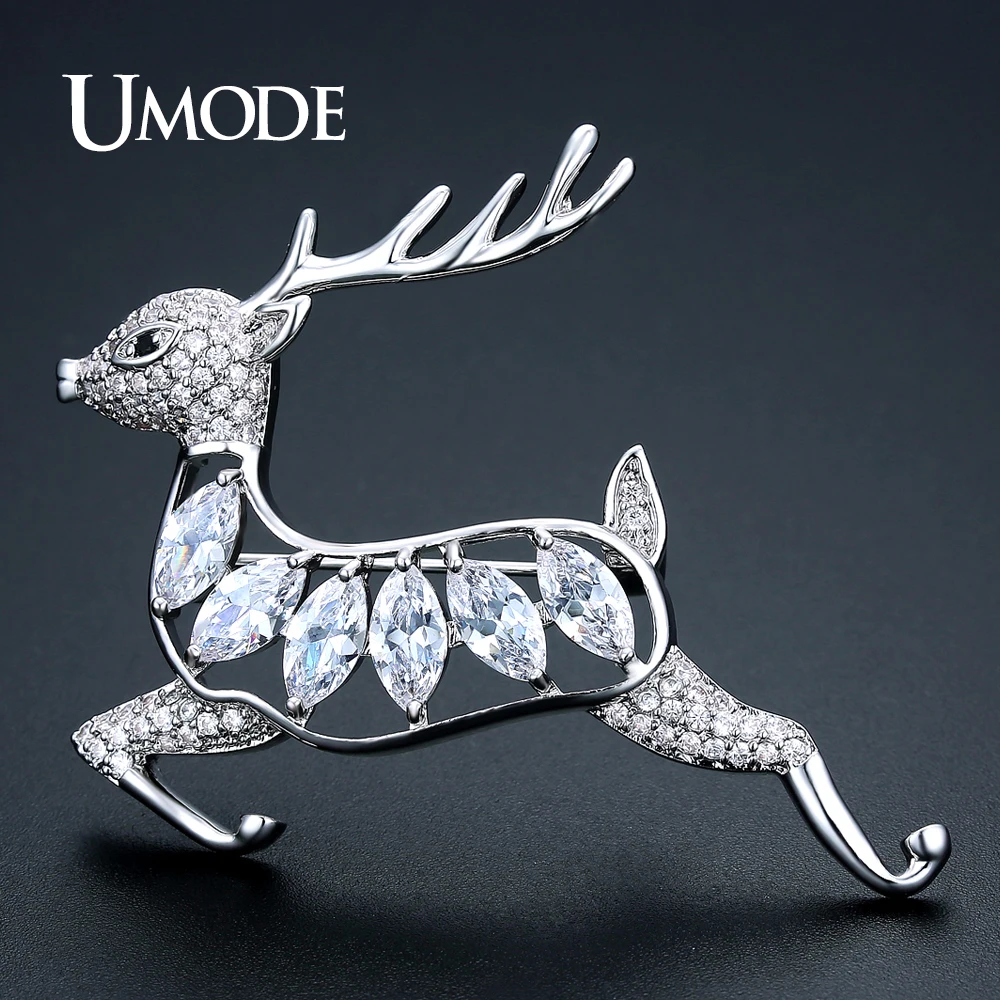 UMODE Новая мода олень лося Броши для женщин Свадьба Банкет животное бижутерия