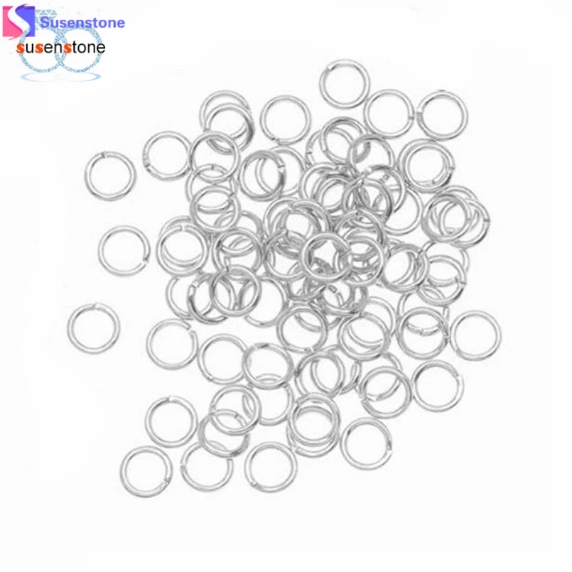 

SUSENSTONE 100PCS 4mm Open Jump Rings 21-Gauge DIY Jewelry #0