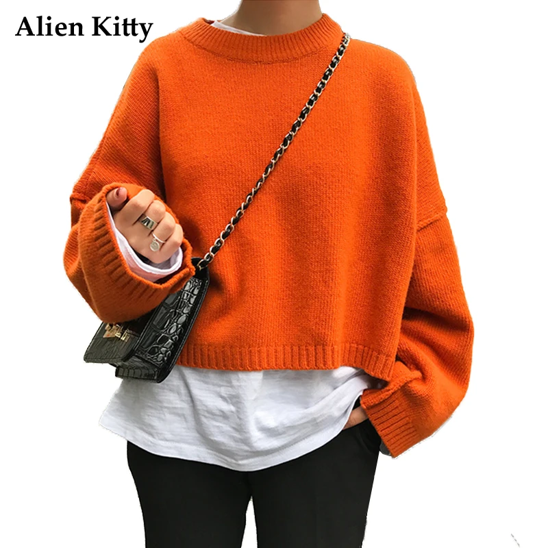 Alien Kitty Winter Autumn Thick Women Sweater Keep Warm