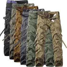 2018 Autumn Men Cargo Pants army green grey black big pockets decoration Casual easy wash male autumn pants Free shipping 28-42 men pockets decoration pants