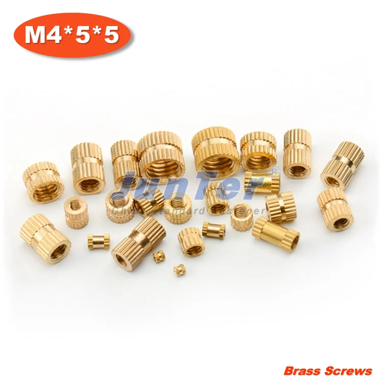 

1000 шт./лот M4 * 5*5 впрыска Медь гайка Медь вставки гайка с накаткой Медь для мамы с цветком