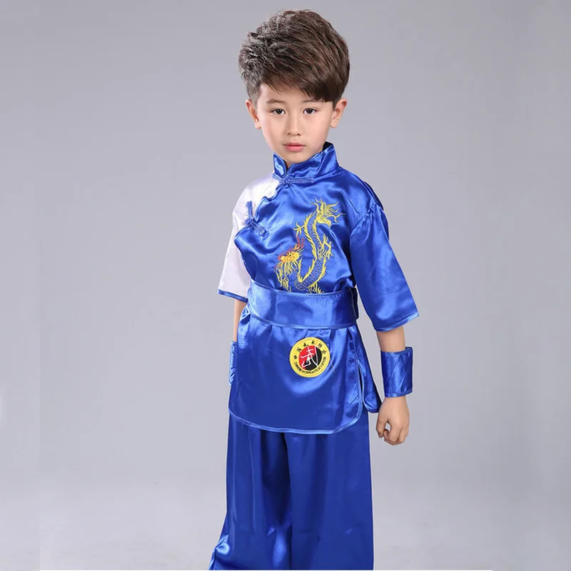 Детский костюм для девочек, тхэквондо, добок, ушу, кимоно, одежда для дзюдо, китайский костюм кунг-фу, одежда для Тай-Чи, форма для боевых искусств