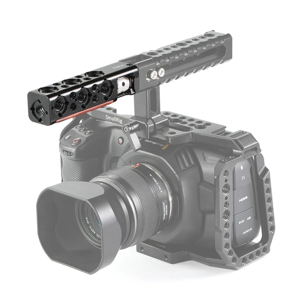 SmallRig Top Griff Gerade Verlängerung Mit ARRI Ortung Loch/Gebaut-in Holz Zu Verlängern DSLR Kamera Käfig Top griff-HTR2297