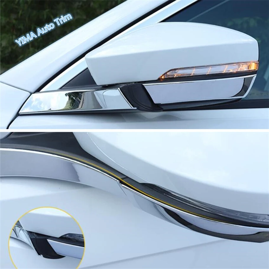 Lapetus Авто Стайлинг двери зеркало заднего вида защита полосы стример хромированная Накладка для автомобиля подходит для Volkswagen T-Roc T Roc ABS